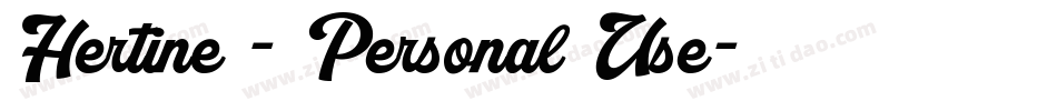 Hertine - Personal Use字体转换
